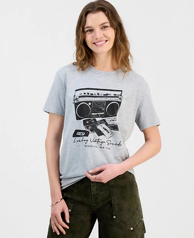Self Esteem Juniors' Vintage Sounds Graphic-Print Tee