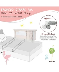 Sugift Portable Baby Bedside Bassinet with Adjustable Heights and Bag