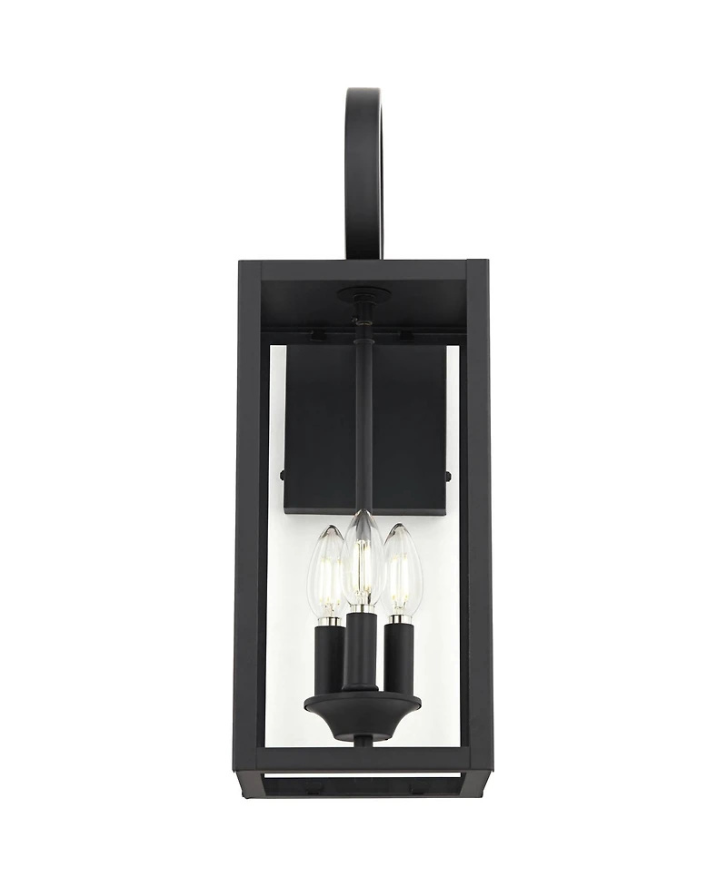 John Timberland Mira Modern Outdoor Wall Light Fixture Flat 21 1/2" Clear Glass for Post Exterior Barn Deck House Porch Yard Posts Patio Home