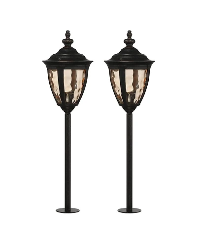 John Timberland Uvas 22 1/2" High Traditional Outdoor Landscape Path Lights Porch House Set of 2 Led Bulb Finish
