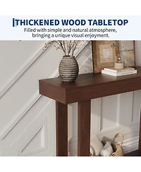 gaomon 46.26" Wood Console Table with Storage, Narrow Sofa Table with Open Shelf, Long Behind Couch Table for Entryway Hallway, Accent Table