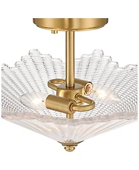 Possini Euro Design Possini Euro Sambuco 17 1/2"W Warm Brass 2-Light Bowl Ceiling Light