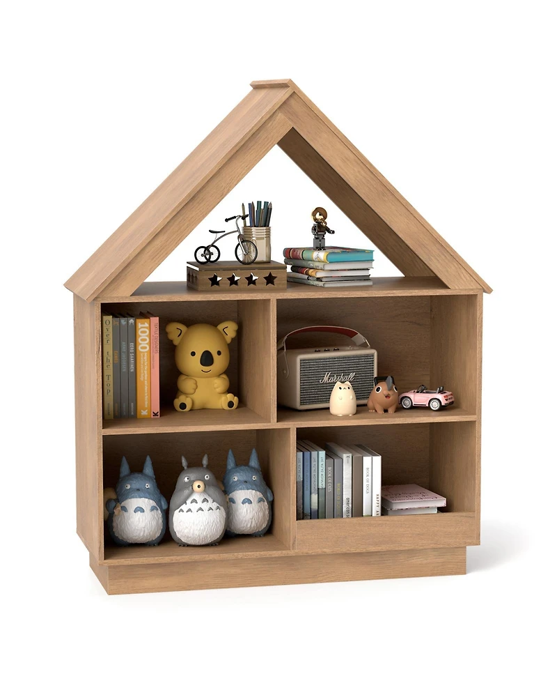 Gouun 3-Tier House-Shaped Toy Storage Organizer with Open Shelves