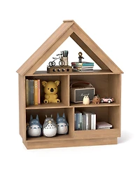 Gouun 3-Tier House-Shaped Toy Storage Organizer with Open Shelves