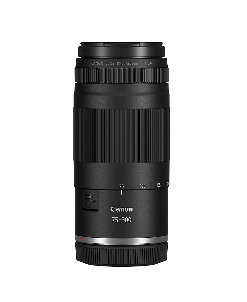 Canon Rf 75-300mm f/4-5.6 Lens, Black, Bundle with 58mm Filter Kit, Lens Case, Cleaning Kit and Lens Cap Tether