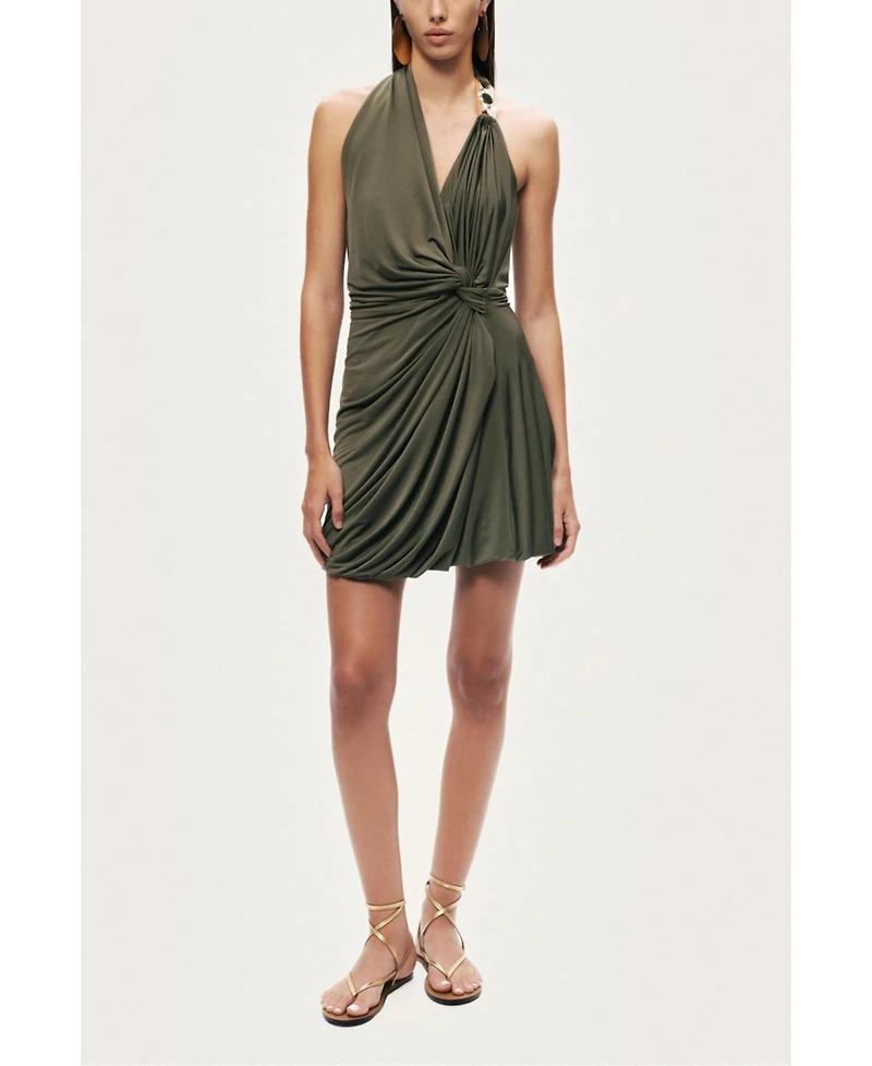 Nocturne Women's Draped Halter Mini Dress