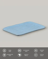 Porto Brasil 10.63" Stoneware Medium Rectangular Juta Platters, Set of 4