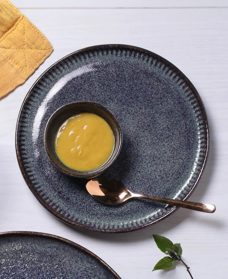 Porto Brasil Stoneware Linhas Dessert Plates, Set of 6