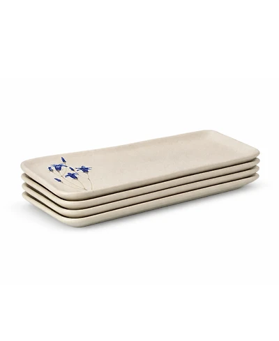 Porto Brasil Campestre Stoneware Medium Rectangular Platters, Set of 4
