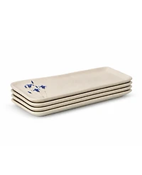 Porto Brasil Campestre Stoneware Medium Rectangular Platters, Set of 4