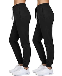 Blue Ice Women's Loose Fit Fleece-Lined Jogger Sweatpants-2 Pack