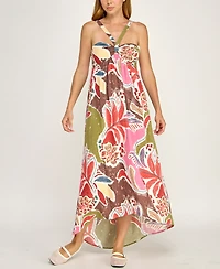 Beauty & Grace Women's Twist Front Halter Dress