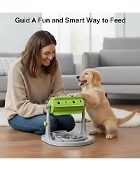 Aronkl Interactive Dog and Cat Food Puzzle Slow Feeder Iq Trainer Adjustable Height for Small Medium Pets