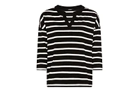 Olsen Women's Striped Rib Knit Jersey Top