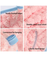 Aronkl Pet Towel Gloves Microfiber Absorbent Quick Drying for Dogs Cats 2 Pack