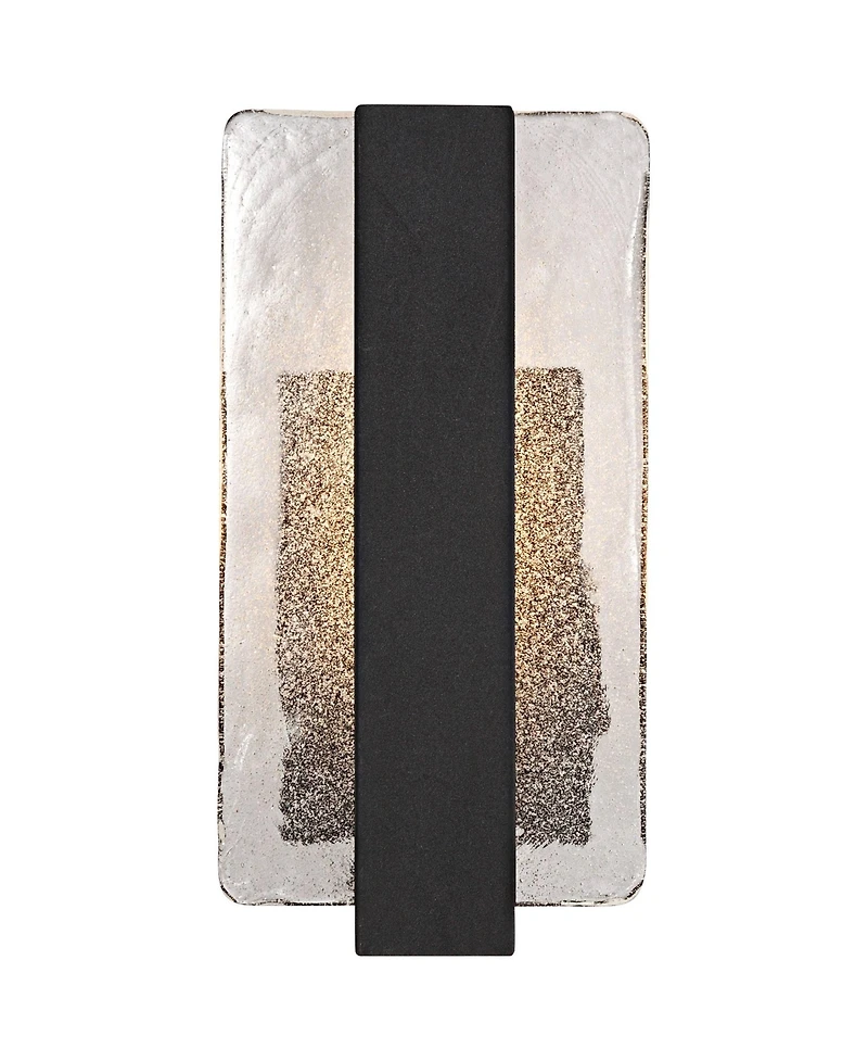 Possini Euro Design Cascadia Modern Wall Light Sconces Set of 2 Metal Hardwire Fixture Led Piastra Art Glass for Bedroom Bathroom Vanity Home