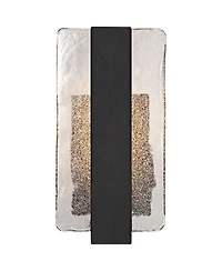 Possini Euro Design Cascadia Modern Wall Light Sconces Set of 2 Metal Hardwire Fixture Led Piastra Art Glass for Bedroom Bathroom Vanity Home