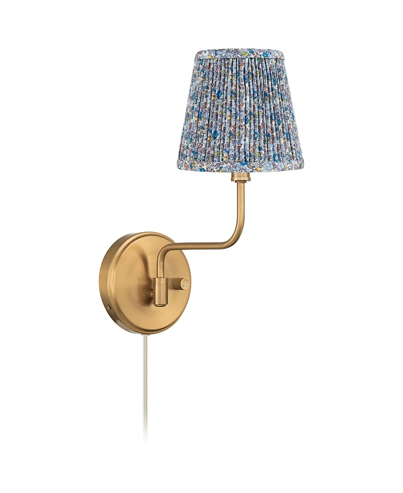 Possini Euro Design Ophelia Warm Brass Plug-In Wall Sconce