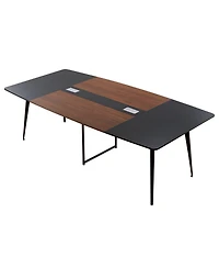 Gouun 8 ft Conference Table, Boat Shaped, Seats 10, 94.49 x 47.24 in