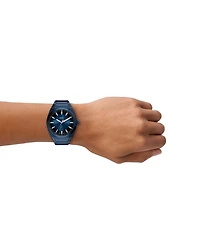 Fossil Men's Everett Three-Hand Navy Stainless Steel Watch, 42mm