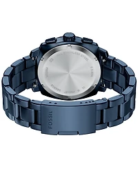Fossil Men's Machine Chronograph Navy Stainless Steel Watch, 44mm