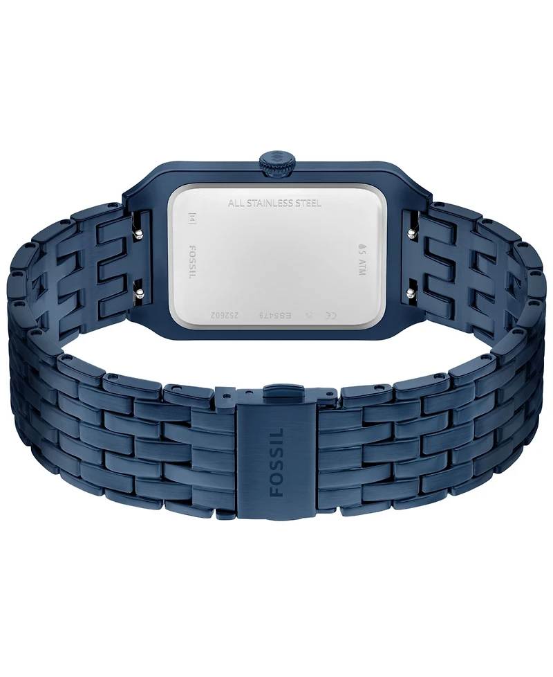 Fossil Women's Raquel Three-Hand Navy Stainless Steel Watch, 26mm