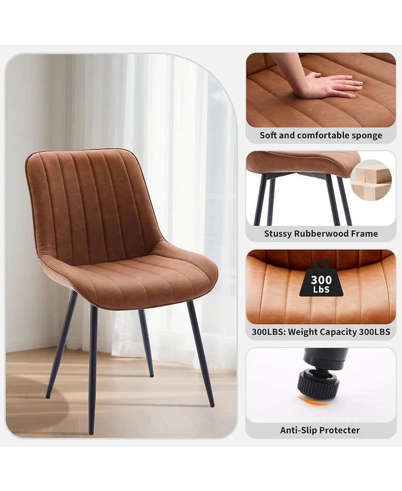 gaomon Set of 2 Upholstered Dining Chairs
