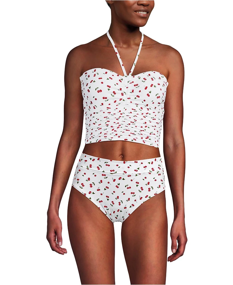 Lands' End Women's Ruched Halter Midkini Top