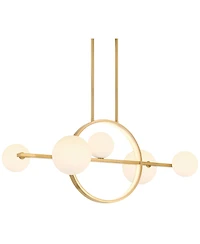 Possini Euro Design Possini Euro Villani 38 1/2"W Soft Linear 5-Light Led Chandelier