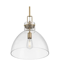 Possini Euro Design Possini Euro Hammon 14" Wide Aged Brass and Glass Pendant Light