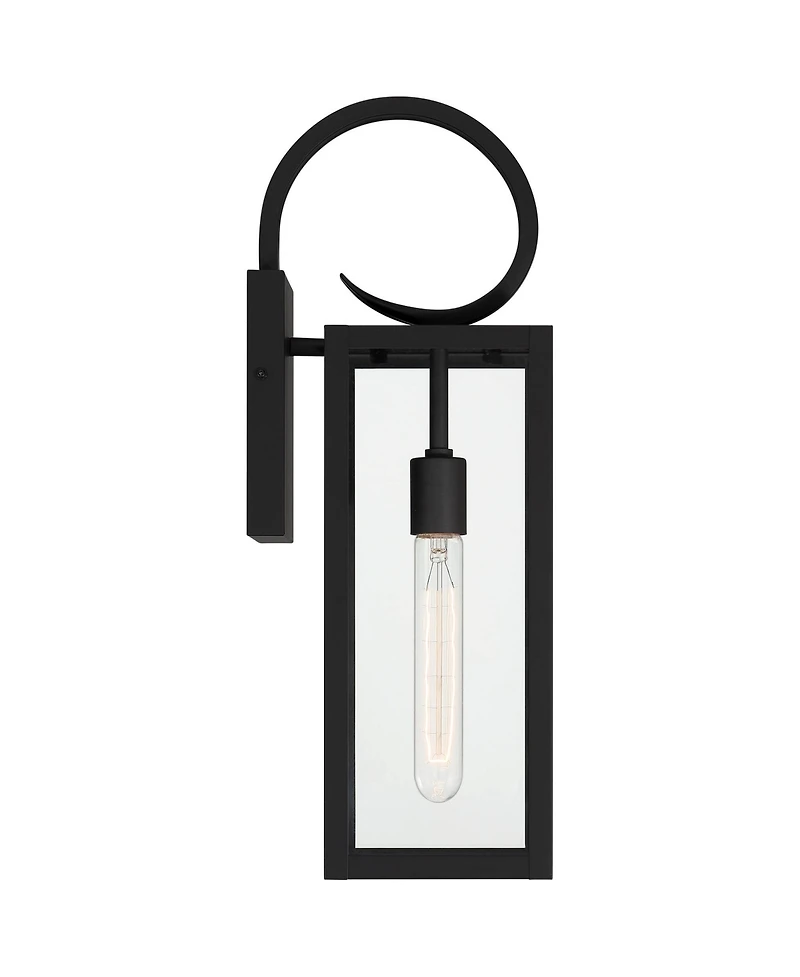 John Timberland Modern Outdoor Wall Light Fixtures Set of 2 Deep Clear Glass for Post Exterior Barn Deck House Porch