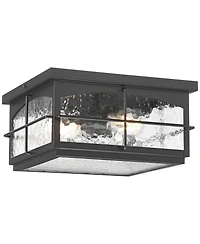 John Timberland Braylon Hammered Glass Outdoor Ceiling Light