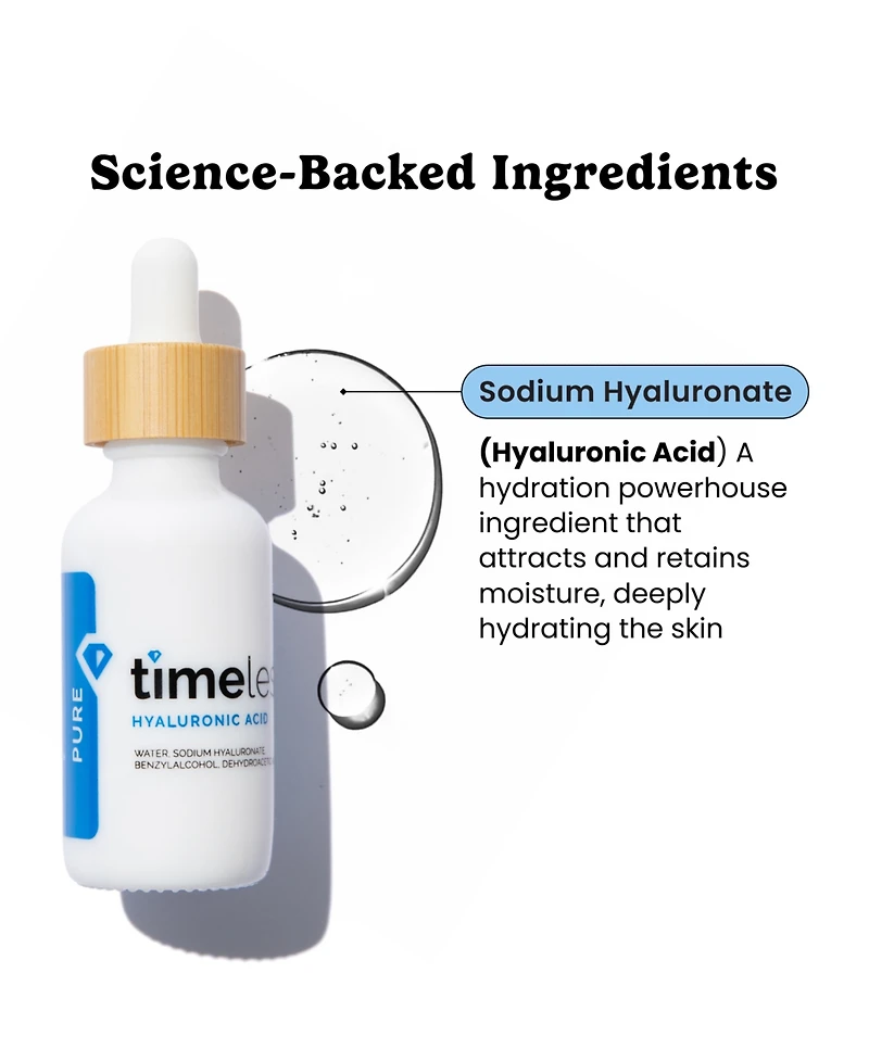 Timeless Skin Care Hyaluronic Acid 100% Pure Serum