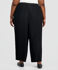 Anne Klein Plus Pleated Pull-On Pants