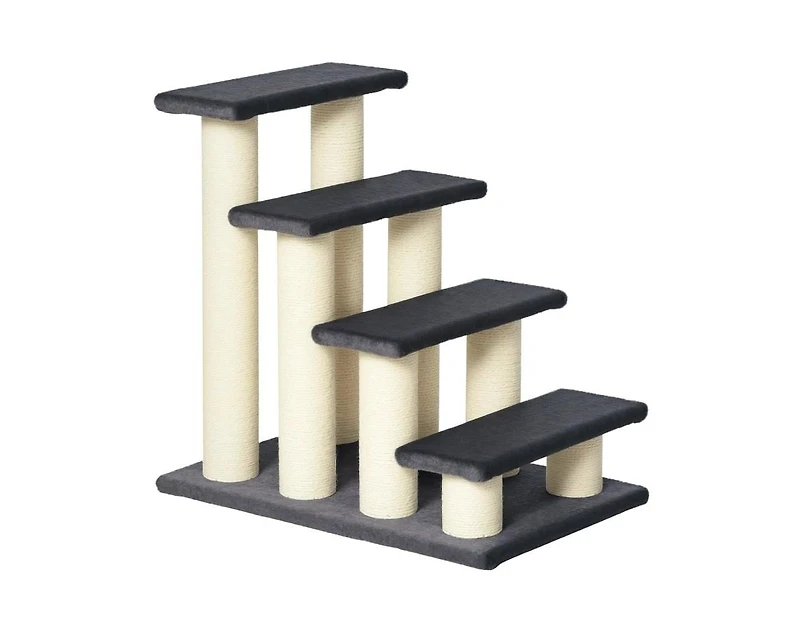 Zeus & Ruta 4 Tier Cat Tree Step Tower Pet Activity Center with Sisal Scratching Post for Indoor Cats