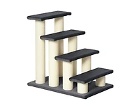 Zeus & Ruta 4 Tier Cat Tree Step Tower Pet Activity Center with Sisal Scratching Post for Indoor Cats