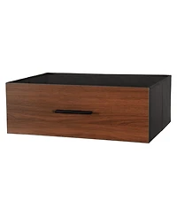 Flynama Modern 5 Drawer Dresser Wood Fabric Drawers Cabinet with Rattan Details