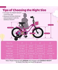 Mecale Inch Kids Bike with Training Wheels