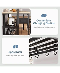 gaomon Kitchen Island Bakers Rack 5