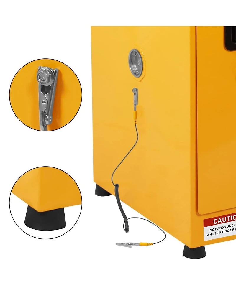 gaomon Flammable Liquid Storage Cabinet, Heavy-Duty Adjustable Shelf Safety Cabinet H Multi-Purpose Hazardous Material Cabinet