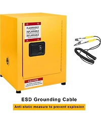 gaomon Flammable Cabinet, Safety Cabinet 17" x 17" x 22", Fireproof, Leakproof, Hazardous Storage Cabinet for Industry, Company and Home