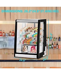 gaomon Countertop Refrigerated Display 5.2 Cu.Ft/146L Commercial Cake Display Refrigerator with Digital controller, Led display, Led Lighting