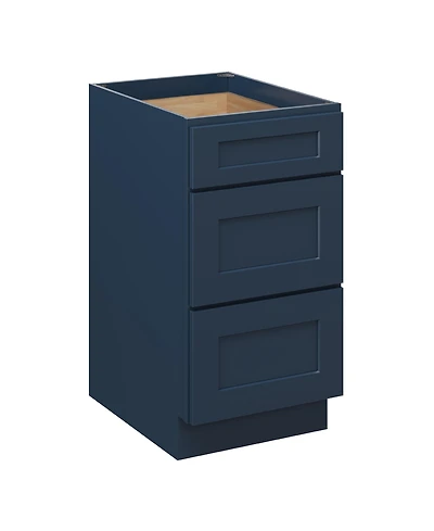 Boyel Living 18 3 Drawer Base Cabinet with Full Overlay Hdf Fronts and Dovetail Drawers Shaker