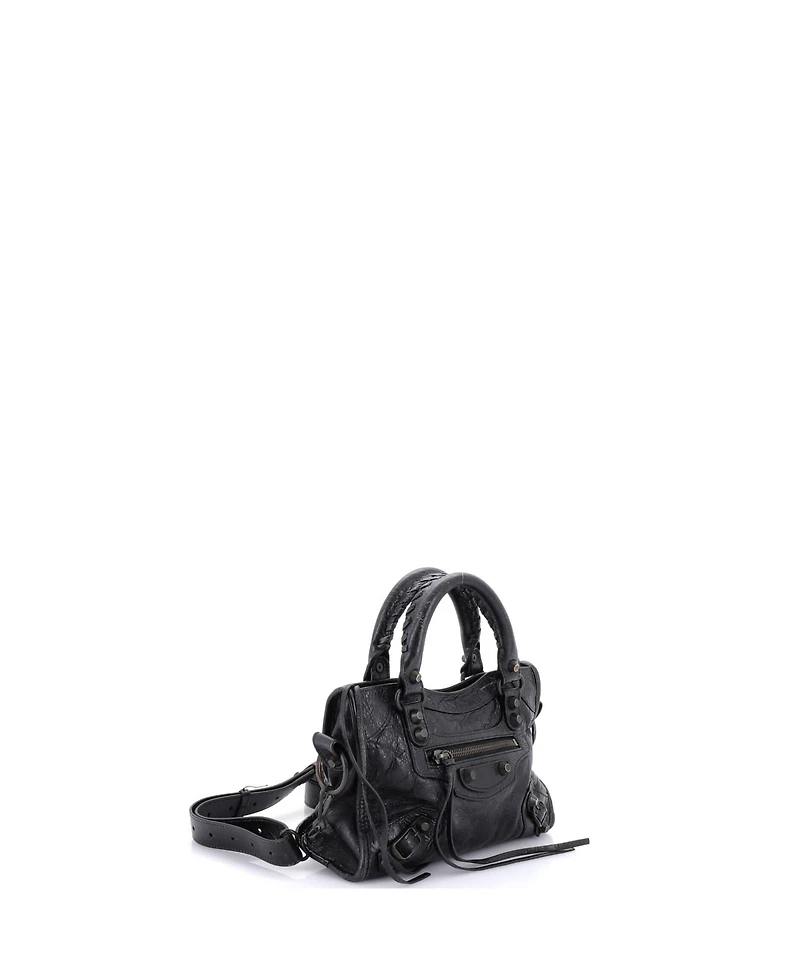 Pre-Owned Balenciaga Mini City Classic Studs Bag Leather