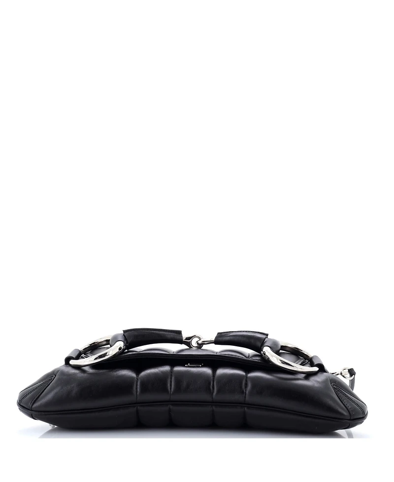 Pre-Owned Gucci Horsebit Chain Shoulder Bag Vertical Quilted Leather