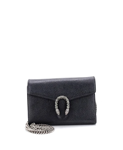 Pre-Owned Gucci Small Dionysus Chain Wallet Leather with Embellished Detail