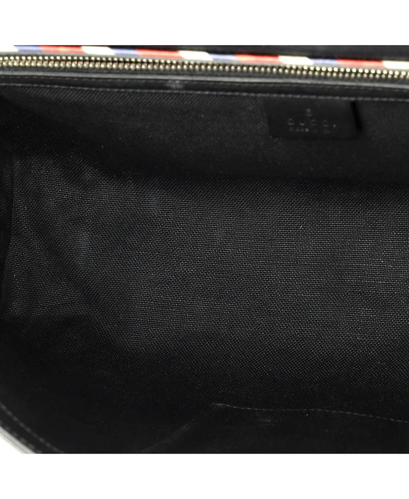 Pre-Owned Gucci Large Night Courrier Flap Messenger Gg Coated Canvas with Applique