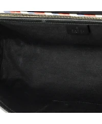 Pre-Owned Gucci Large Night Courrier Flap Messenger Gg Coated Canvas with Applique