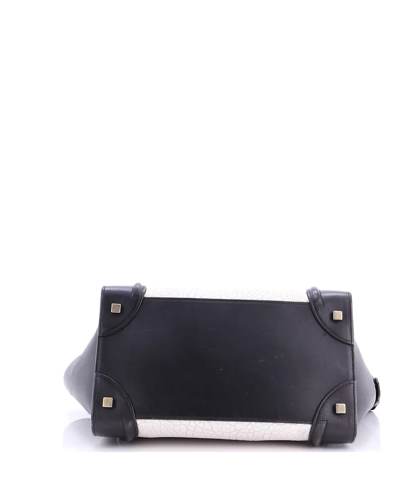 Pre-Owned Celine Mini Bicolor Luggage Bag Leather