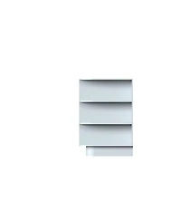 Boyel Living W9" Dove End Corner Open Shelf Base Cabinet with Full Overlay Hdf Door